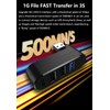 4Ports USB 3.0 Hub [90°/180° Degree Rotatable], USB Splitter Extender
