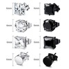 8 Pairs of Men's Earrings, Stainless Steel Boys Stud Earrings,