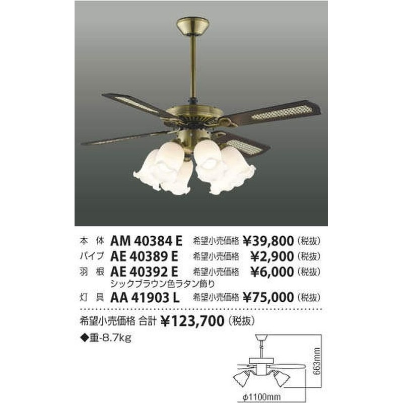 Koizumi Lighting AE40389E Interior Fan Extension Pipe (11.8 inches (30