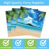 96Pcs Beach Party Plates and Napkins for Summer Tropical Birthday