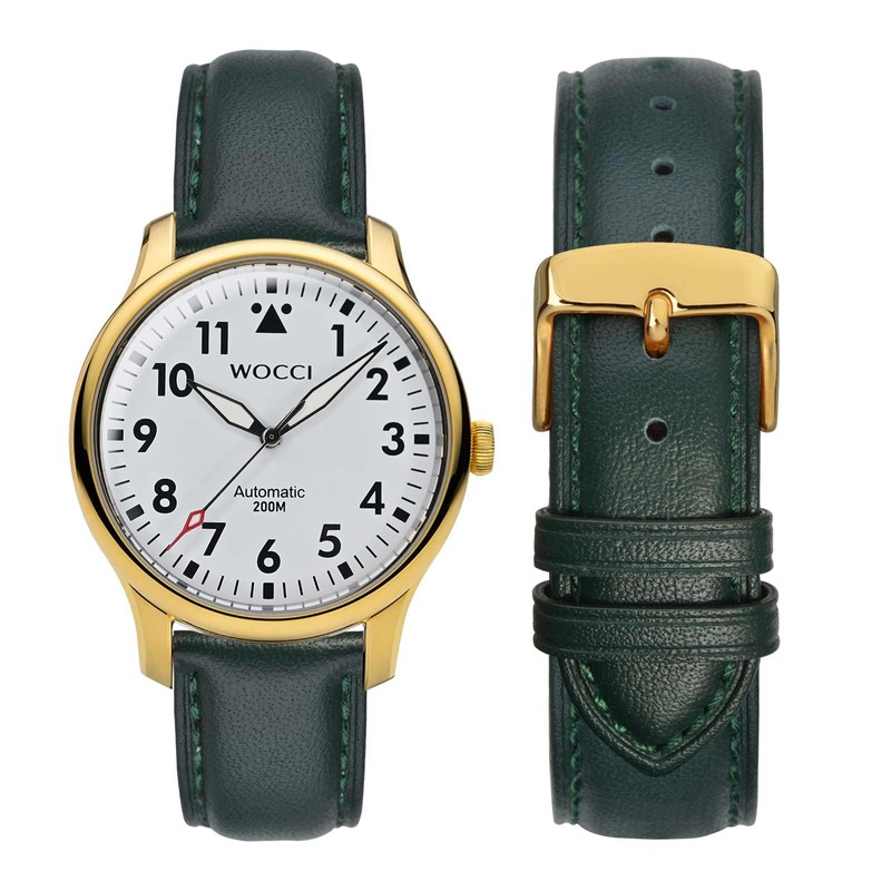 WOCCI 18mm Vintage Leather Watch Band for Men and Women,