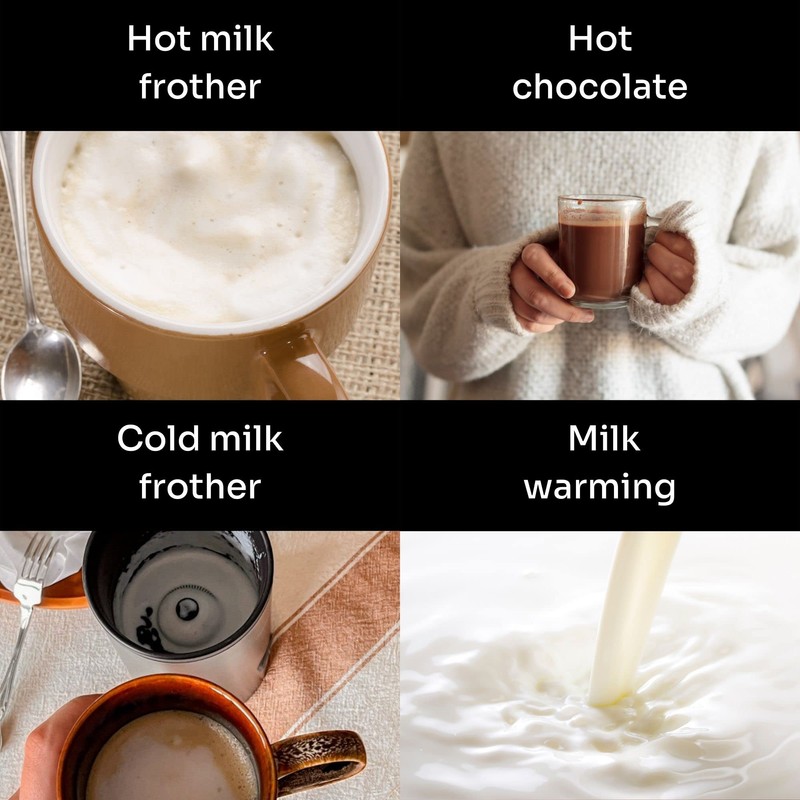 Mellerware Frothy Milchaufschäumer (schwarz, Kunststoff)