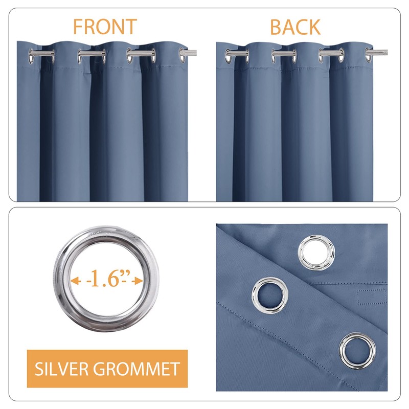 RYB HOME Thermal Curtains Soundproof - 3-in-1 Drapes Noise Barrier