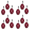 Popular Bath Shower Curtain Hooks, Vlegant Rosa Collection, Set of