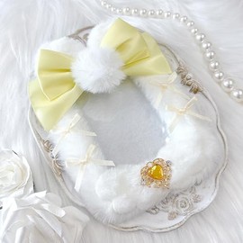 G.triGer Fluffy Trading Card Case with Cat Ears, Korean Key Holder, Correct, Book, Trading Card Holder, Korean Miscellaneous Goods, Fluffy, Card Case, Storage, Kpop Yellow