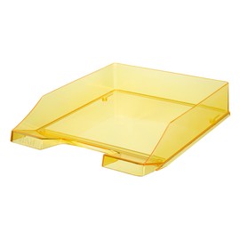 Han Standard C4 Size Stackable Letter Tray - Transparent Yellow