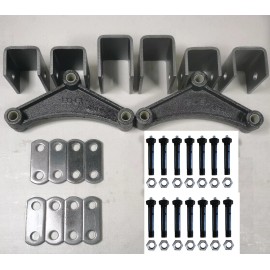 CNC Greasable Tandem Trailer Axle Hanger Kit for Double Eye Springs 3.5K Axle