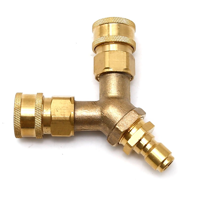 EATAKWARD Pressure Washer Tee, 3/8 Inch Fitting, Splitter Coupler, Quick