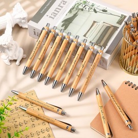 Tenare 32 Pcs Motivational Pens Inspirational Quotes Pens Bulk Gifts for Coworkers Employee Appreciation Gifts Bamboo Ballpoint Black Ink Thank You Gifts for Teacher Office Colleagues