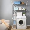 BAOYOUNI 2-Layer Over Washing Machine Storage Rack Utility Metal Bathroom