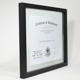 Lawrence Frames Multi Use Float Document Frame, 11 by 14-Inch, Black