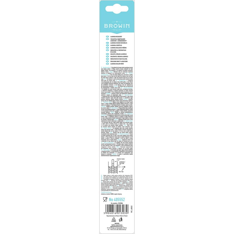 Browin Spólka Hydrometer with Potential Alcohol Scale, 14 g