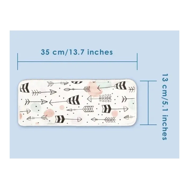 5 Absorbentes Insertos Estampados De Algodón De 6 Capas