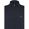 FYNCH-HATTON Soft Fine Cotton Cardigan with Zip, navy