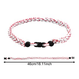 Mikovivi 3pcs Great-Hit Baseball Necklaces for Men, Polyester Tornado Design Baseball Rope Necklace with Muti-Color to Pick Fashion Team Sports Accessories for Soccer Basketball Outdoor Fans