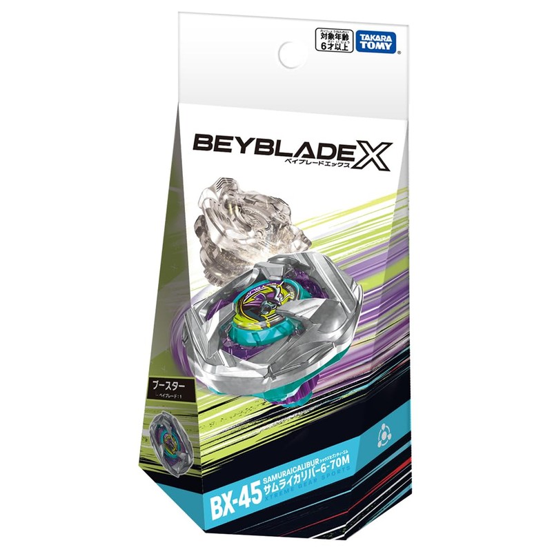 Takara Tomy Beyblade X BX-45 Booster Samurai Calibro 6-70M