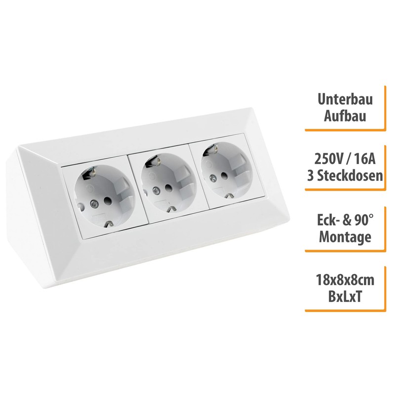 Socket block in white.