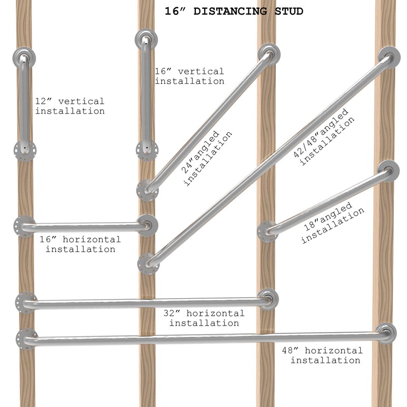AmeriLuck Dual Pack 1-1/4 x 24‘’ 2 Pack Stainless Steel