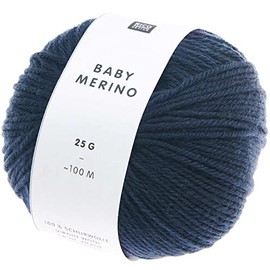 Rico Baby Merino dk Colour 06 Navy Baby Wool Pure Merino Wool for Knitting or Crocheting