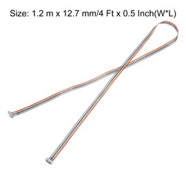 MECCANIXITY IDC Rainbow Wire Flat Ribbon Cable 2.54mm Pitch 10 Pin Connection Line FC Dual Female Gray Connector for DIY Experiment 3.3 Ft Length 2 Pcs