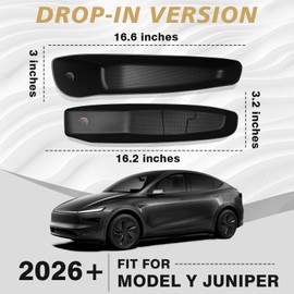 BestEvMod 4PCS Door Organizer Tray Compatible with 2026 Model Y Juniper Refresh Accessories Anti-Slip Easy to Clean Set of 4 Front & Rear Door Side Pocket Storage Box Insert Tray (Drop-in)