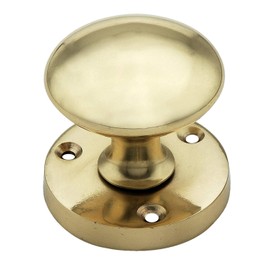 Ironmongery World®Solid Brass Victorian Round Mortice Door Knobs Pull Handles Set