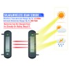 HTZSAFE Solar Wireless Outdoor Photoelectric 3 Beam Sensor Waterproof(IP66) Wireless