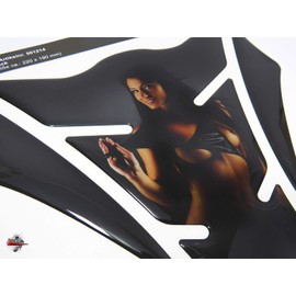 BIKE-label Tank Pad Sticker Motorcycle Tank Woman in Black Universal Fit 501214VA