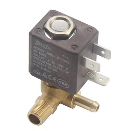 JIAYIN JYZ-3 Normally Closed N/C 2/3 Way AC 230V G1/8'' Brass Steam Generator Water 2 Position 3 Way Solenoid Valve (JYZ-4P)
