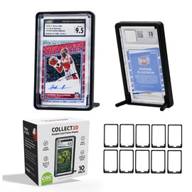 Graded Trading Card Frame Display with Folding Stand | 10 Pack (Black) | Fits CGC Slab Case | Secure Fit Protection | Easy Storage | Display & Protect Your Cards
