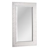 Head West Tile Textured Beveled Frame Chrome and White Mirror,