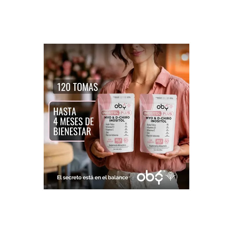 Pack 600g Myo Chiro Inositol Plus Acido Folico Prebioticos Vitaminas