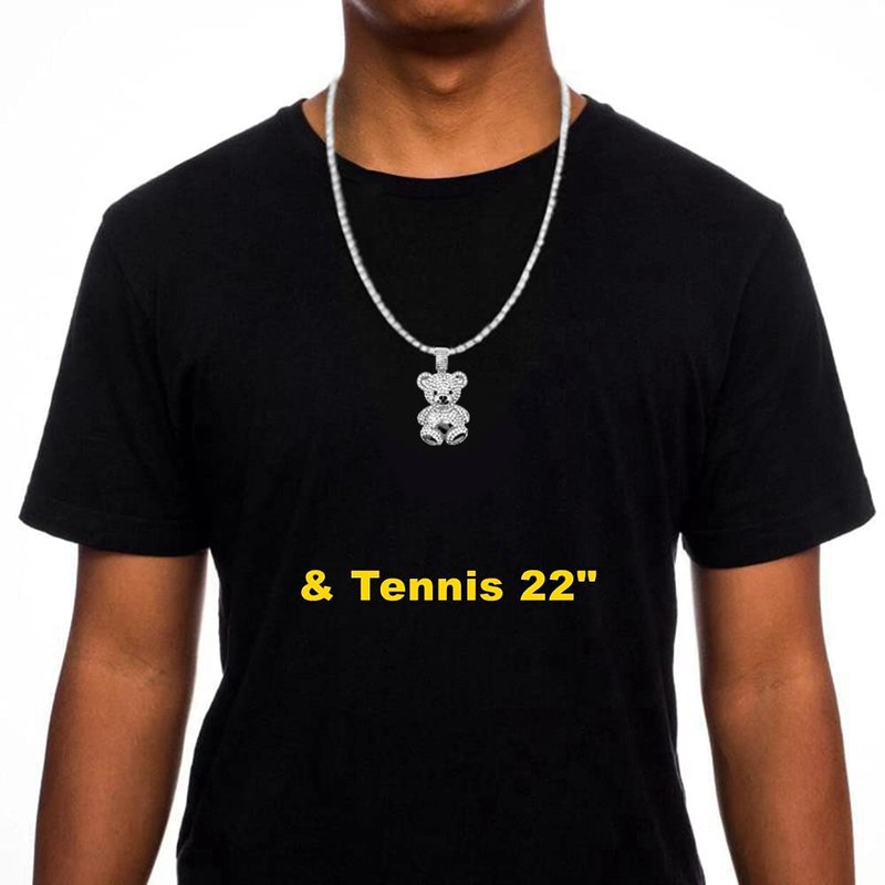 Mens Hip Hop Iced Out Chain Necklaces Silver Gold Monkey
