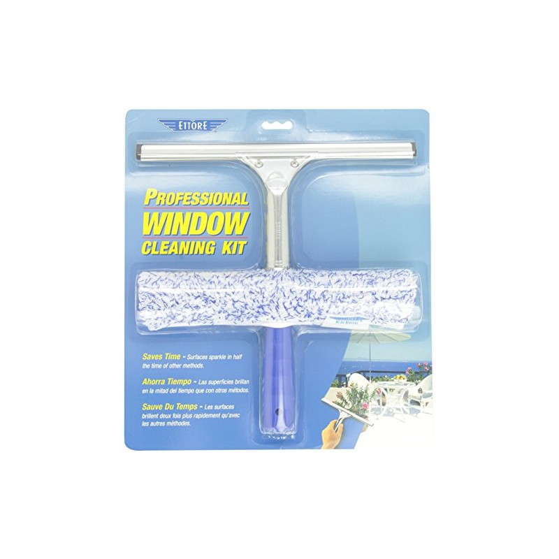 Ettore 04991 Products 2-Step Squeegee Scrubber Combo Blue 12 In