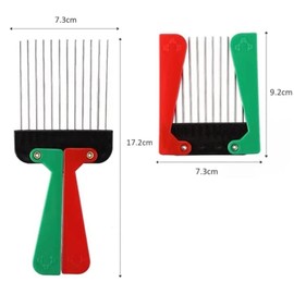 FZLANQ Afro Combs, 3 Pcs Professional African Hair Comb Styling Comb, Afro Folding Hair Comb Hair Pick Comb Wide Tooth Comb Hairdressing Styling Tool for Unisex Natural Curly & Wavy Hair
