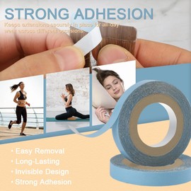 Hair Extension Tape 3 Yards Hair System Tape Roll for Tape in Extensions Double Sided Hair Extensions Tapes for Replacement Hair Extension Adhesive for Lace Front Wig Toupees Waterproof Strong Hold