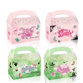 24Pcs Foldable Themed Cardboard Gift Containers, Colorful Cardboard Party Favor Boxes, Themed Packaging - Adorable Magic-patterned Gift Boxes for Weddings, Birthdays & Special Events