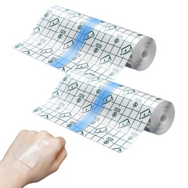 2 Rolls Shower Plasters Waterproof, Second Skin Tattoo, Tattoo Film Healing, Waterproof, Transparent Plaster Made of PU Tape, Transparent, Breathable (15 cm x 2 m)