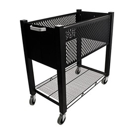 Vertiflex Products InstaCart Open-Top File Cart, 15" x 27" x 27 3/4", Black (VF53000)