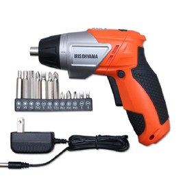 Iris Ohyama High Power Electric Impact Drill/Screwdriver Tool Box/Case, Chargeable, orange, JCD-421-D