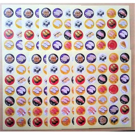 Kyowa Shikou Co., Ltd. Point Seal [Kaiten Sushi] [Diameter 0.6 inch (15 mm)] 280 Pieces