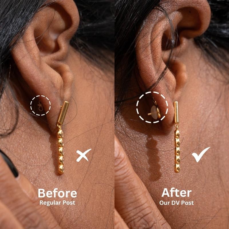 DOVIANA Extra Secure DV Logo Earring Lifter Backs for Heavy