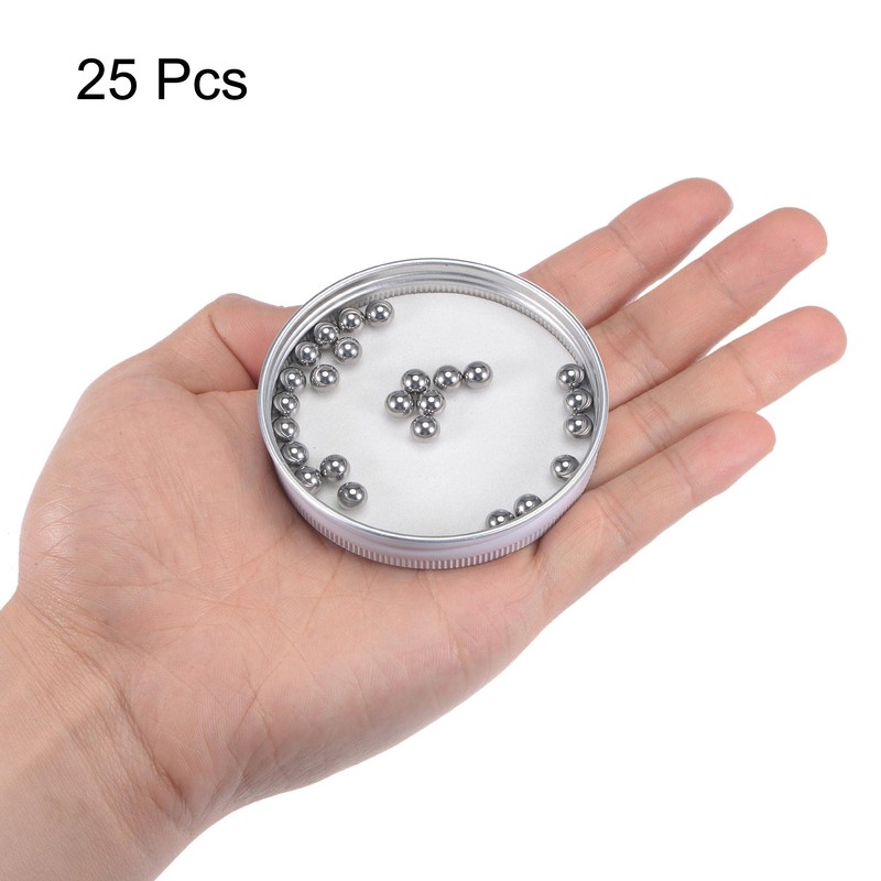 sourcing map 25pcs 1/4" 420 Stainless Steel Bearing Balls G100