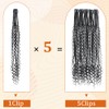 Aguacor 24inches 5PCS Clip in Dreadlock Extensions,20 Strands Curly Dreadlocks