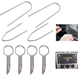 Pack of 8 Car Radio Removal Tool, Car Radio Release Tool, Car Radio Release Tool, Release Key for Audio Disassembly of Various Cars