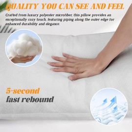 RESTOVIA Bed Pillows Standard Size Set of 2, 26x20 Inches - Soft and Supportive Down Alternative Pillows for Side and Back Sleepers, Hotel Collection Sleeping Pillow 2 Pack