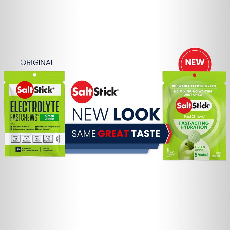 SaltStick Fastchews Electrolyte Replacement - Pack of 10 Chews (Green