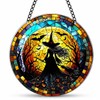 Sun Catchers For Windows, Moon & Witch Gothic Stained Glass
