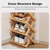 YYW Bamboo Shoe Rack for Entryway, Free Standing Shoe Racks