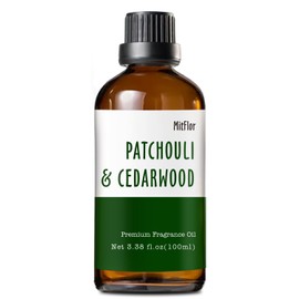 Patchouli & Cedarwood Fragrance Oil, Large Size Premium Fragrance Oil for Soap & Candle Making, MitFlor Single Scented Oil for Diffuser,Masculine Home Fragrance